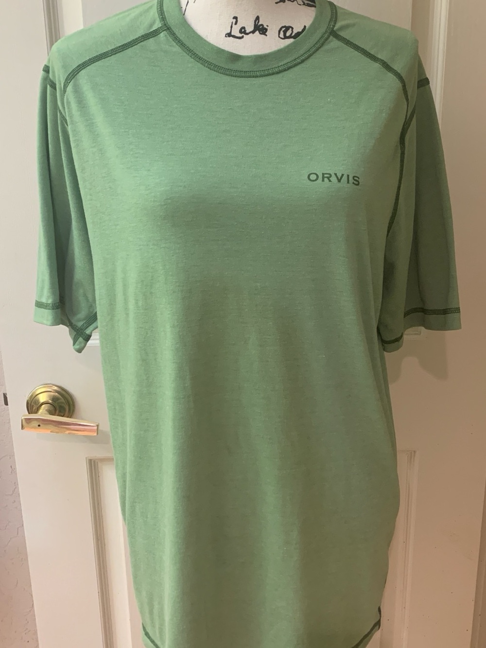 Orvis Men's Light Green Short-Sleeve Performance Crew Tee